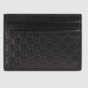 Gucci Black Microguccissima Leather Card Case